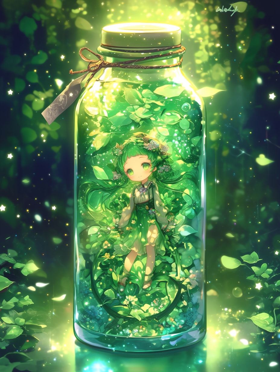「瓶詰の少女」碧103 | の人気AIイラスト・グラビア