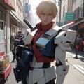 ダンボールでガ〇ダムコスプレ 4枚目
