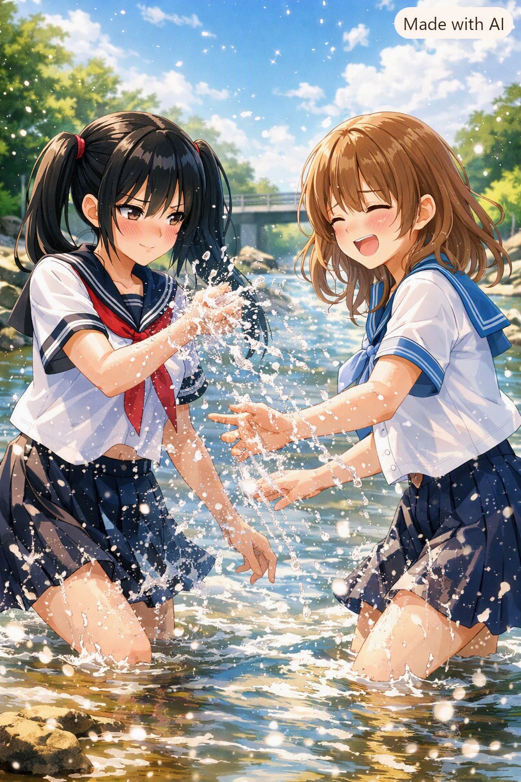 川遊び