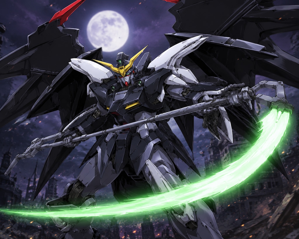 48.「が」→「ガンダムデスサイズヘル」おにくさん