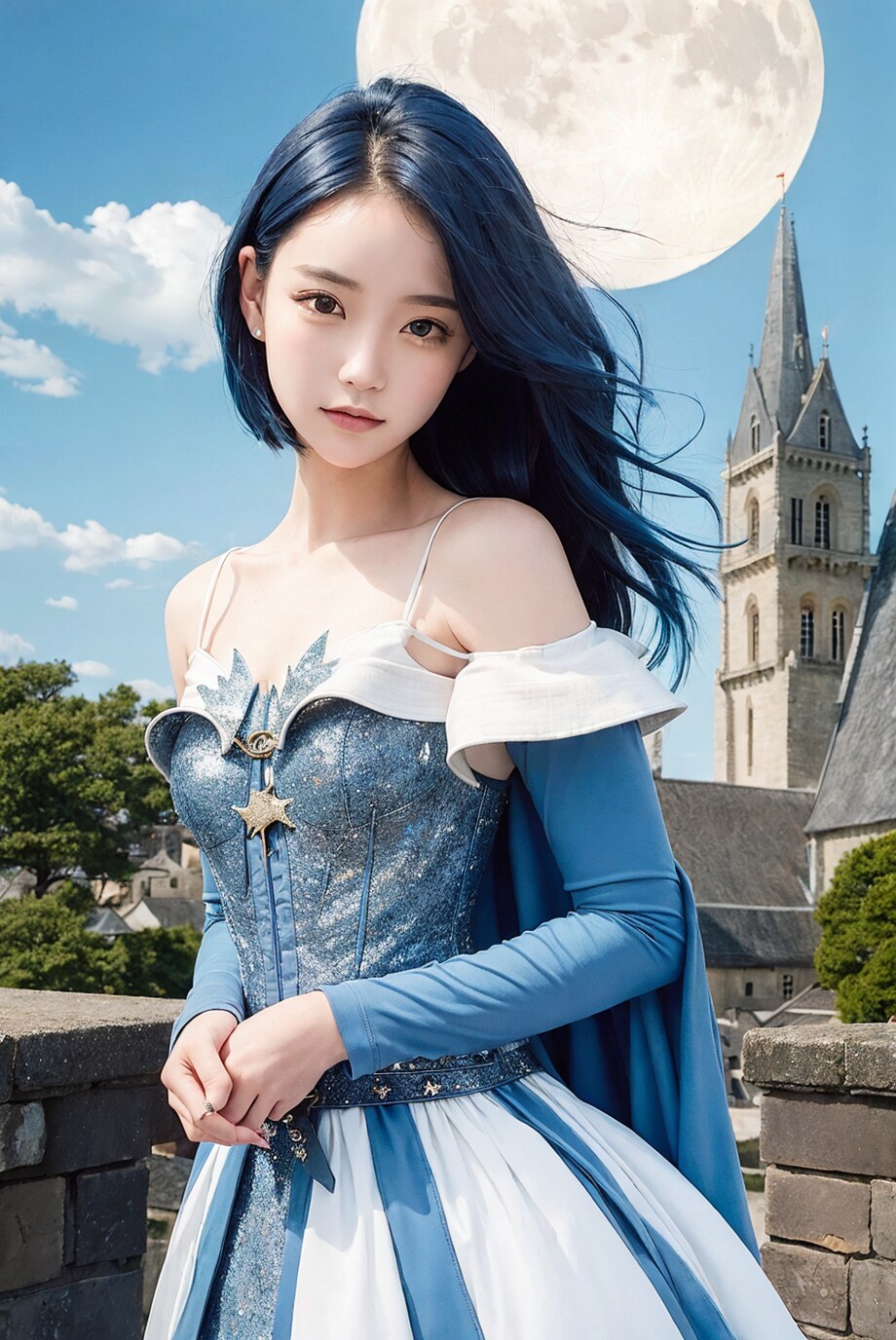 青い髪の魔法使い
