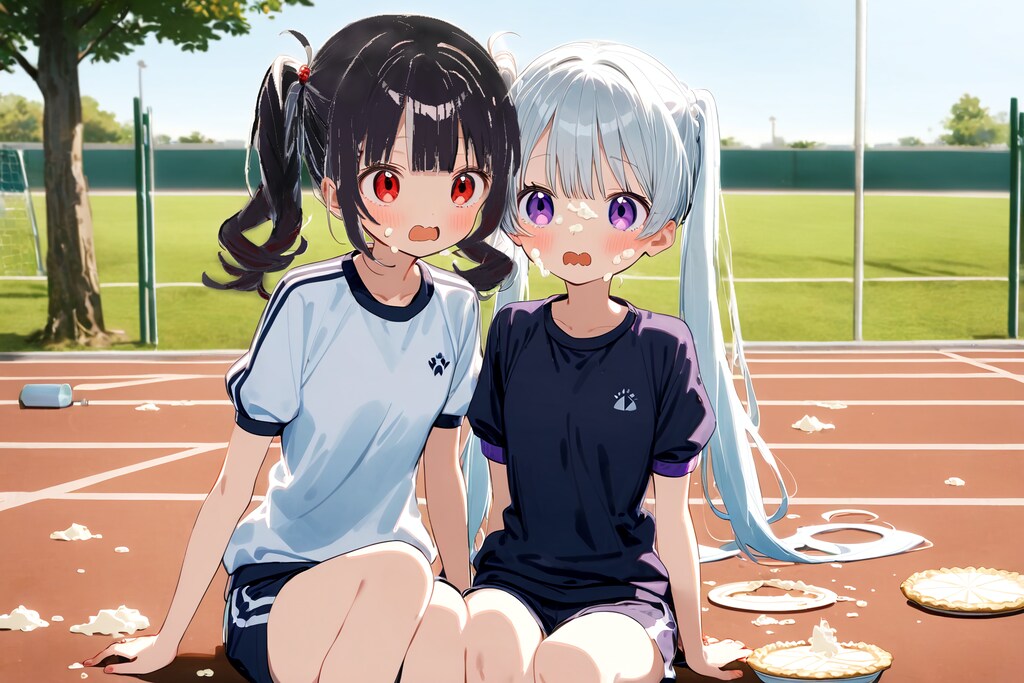 黒髪と銀髪(ガタガタブルブル)_20240917