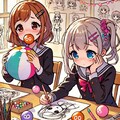[Dalleさんで]○ートボールを作る女の子[マートボール] 2枚目