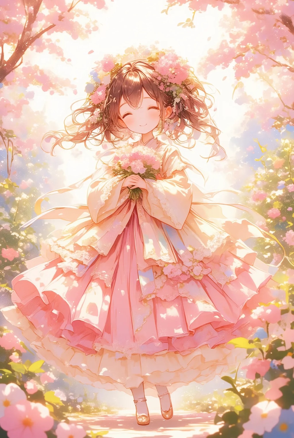 お花のフリフリ韓服ちゃん