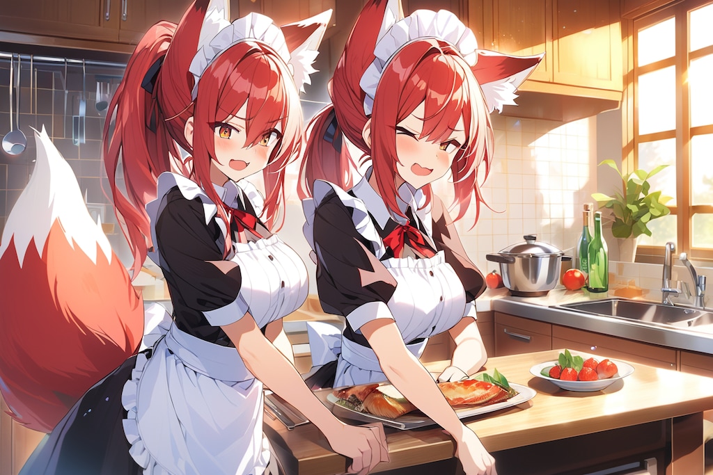 ケモ耳メイド姉妹の手料理