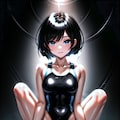 おみ足競泳水着黒髪ショートさん(pppAnimix) 2枚目