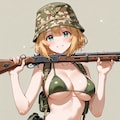 水着少女と銃 3枚目