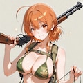 水着少女と銃 2枚目