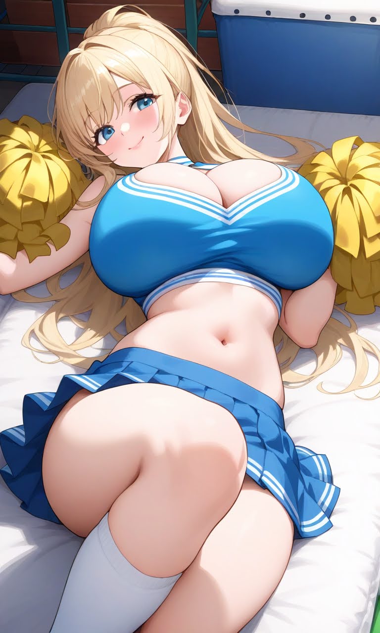 体育倉庫のチアガール