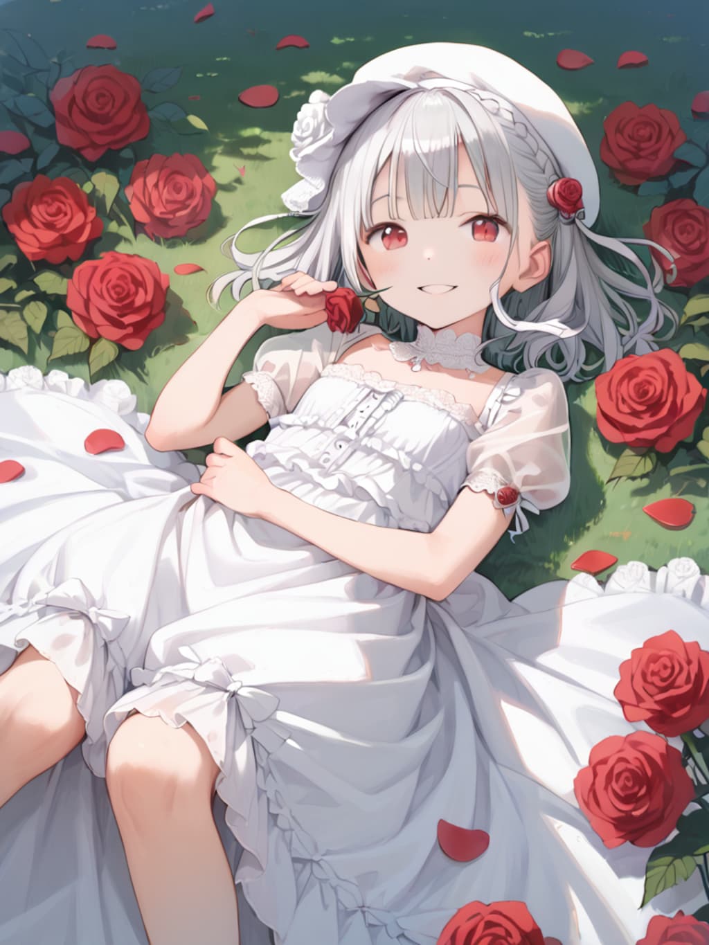 バラの花を擬人化（４枚）