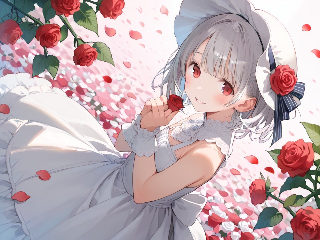 バラの花を擬人化（４枚）