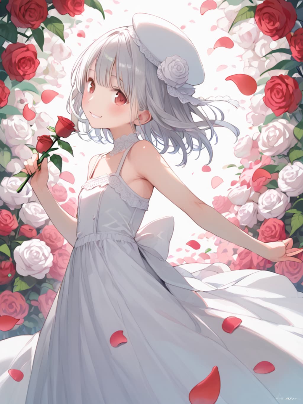 バラの花を擬人化（４枚）