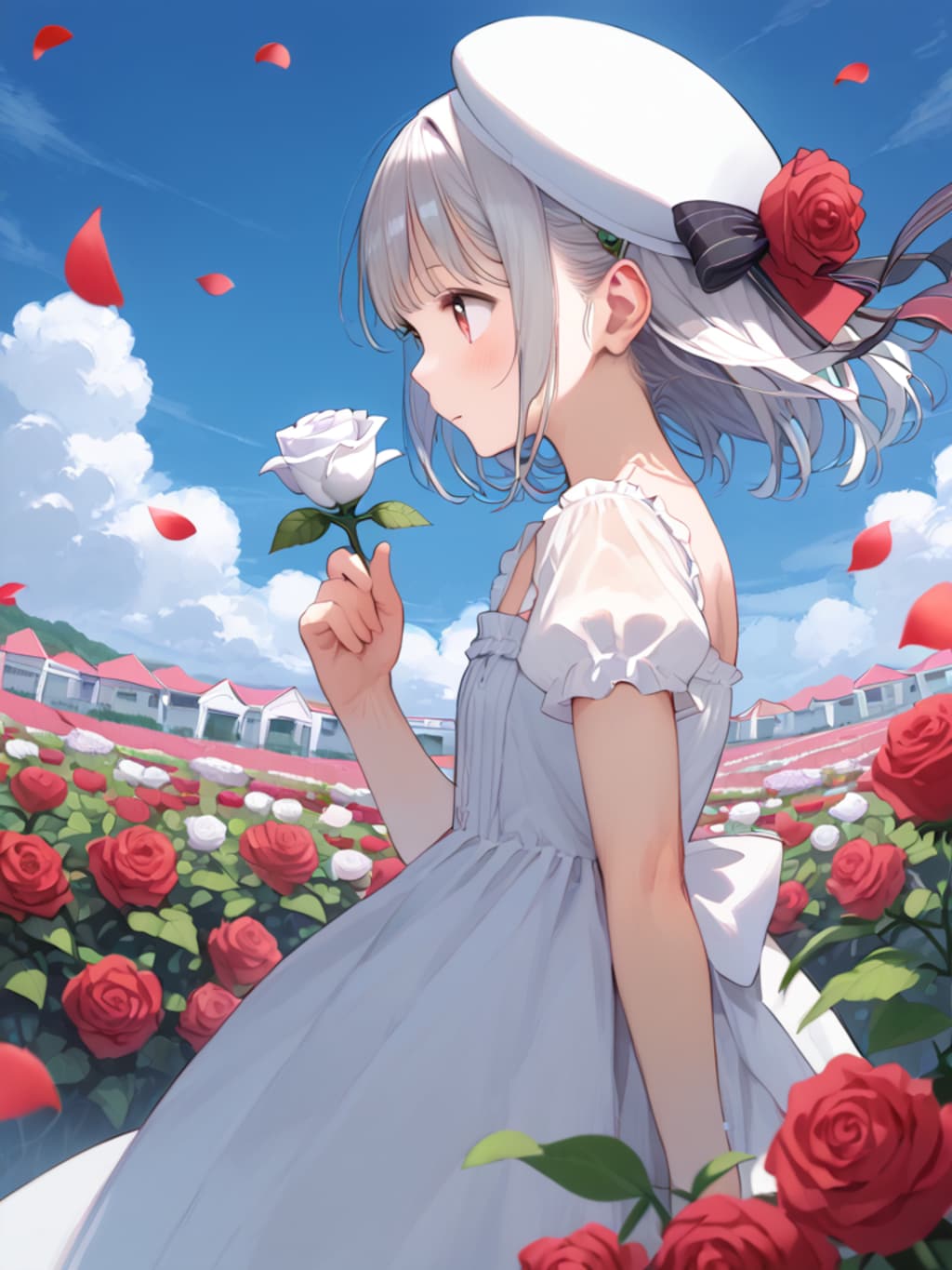 バラの花を擬人化（４枚）