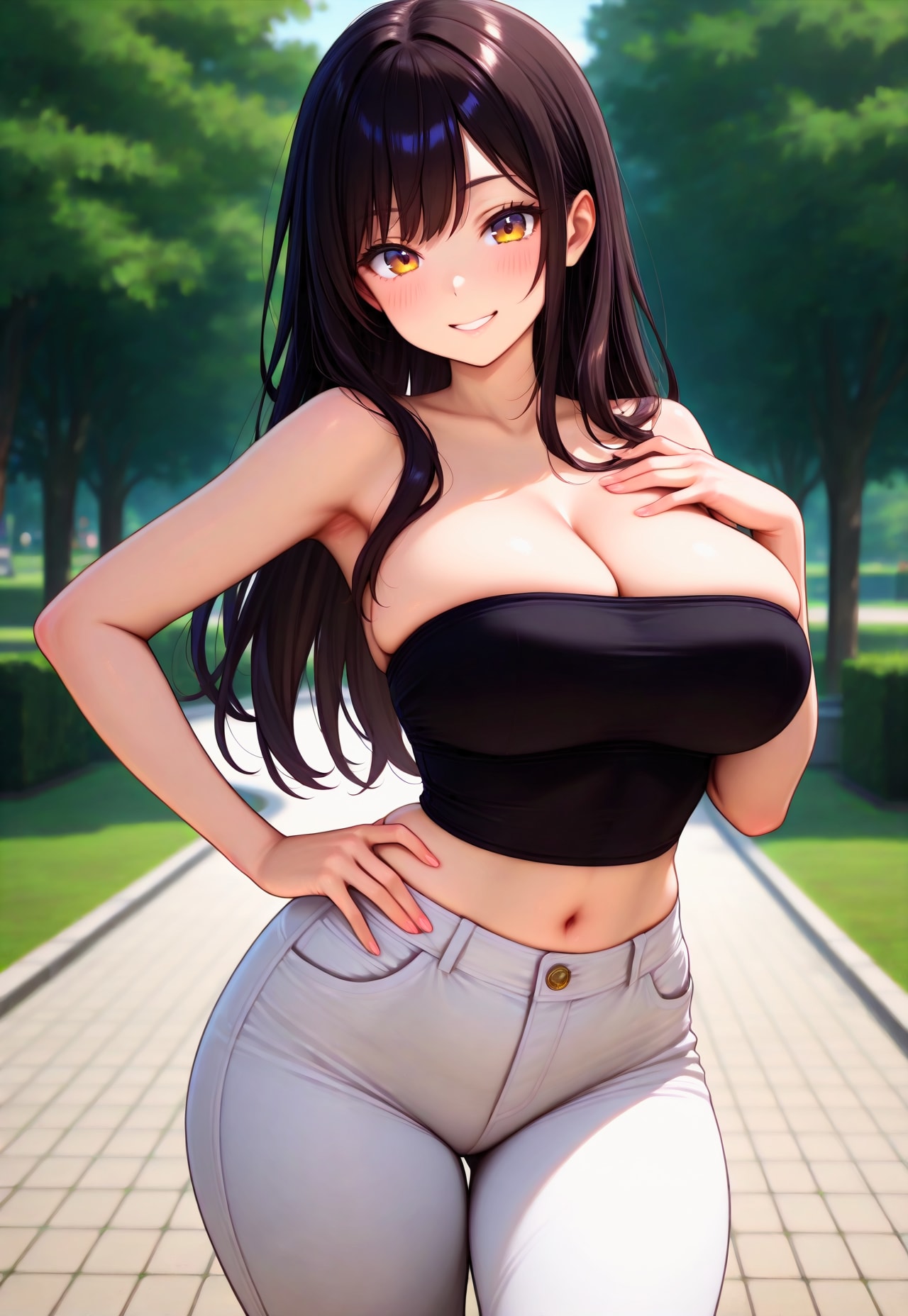 410（黒いチューブトップ）