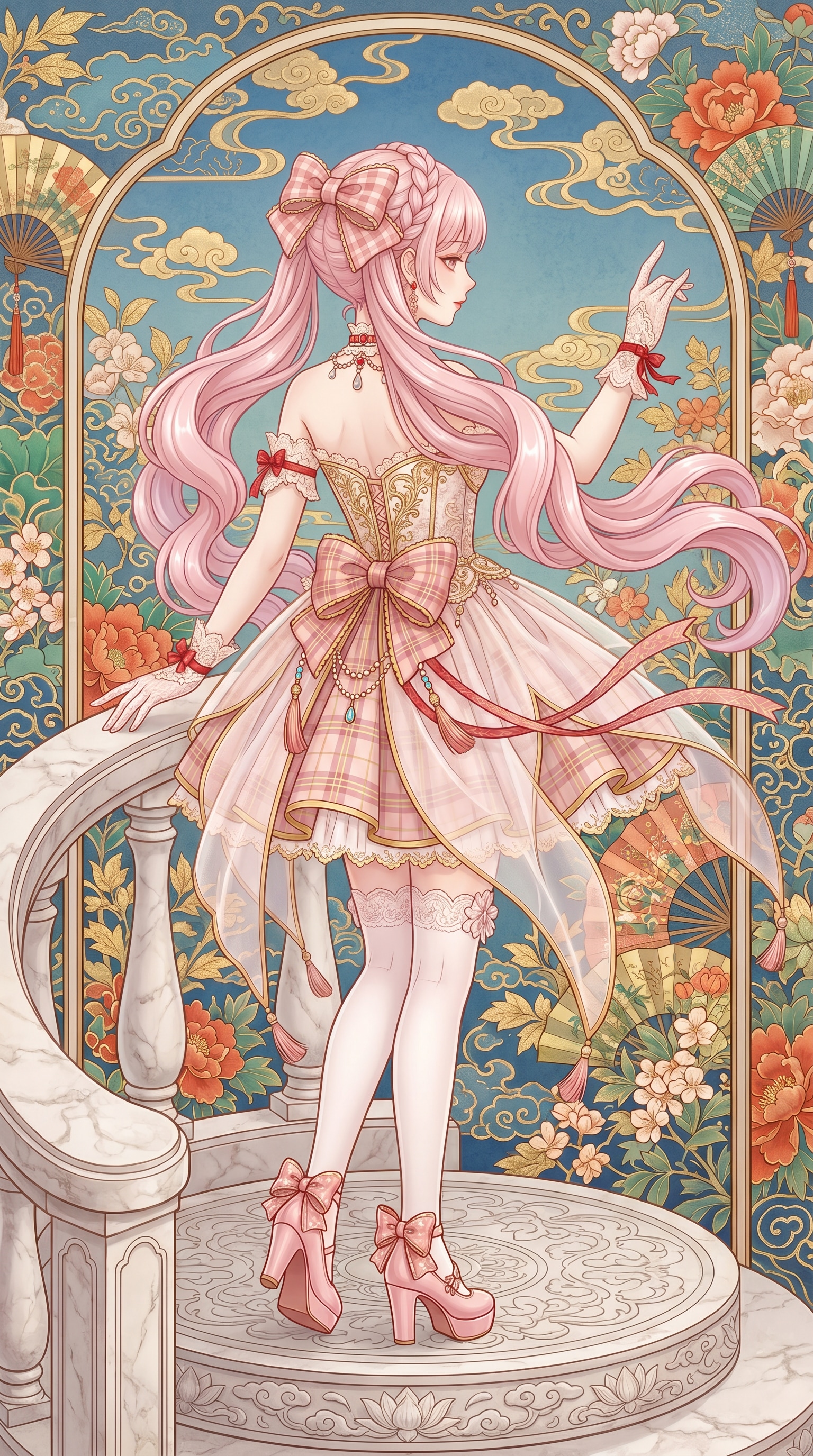 薔薇舞う空の背影