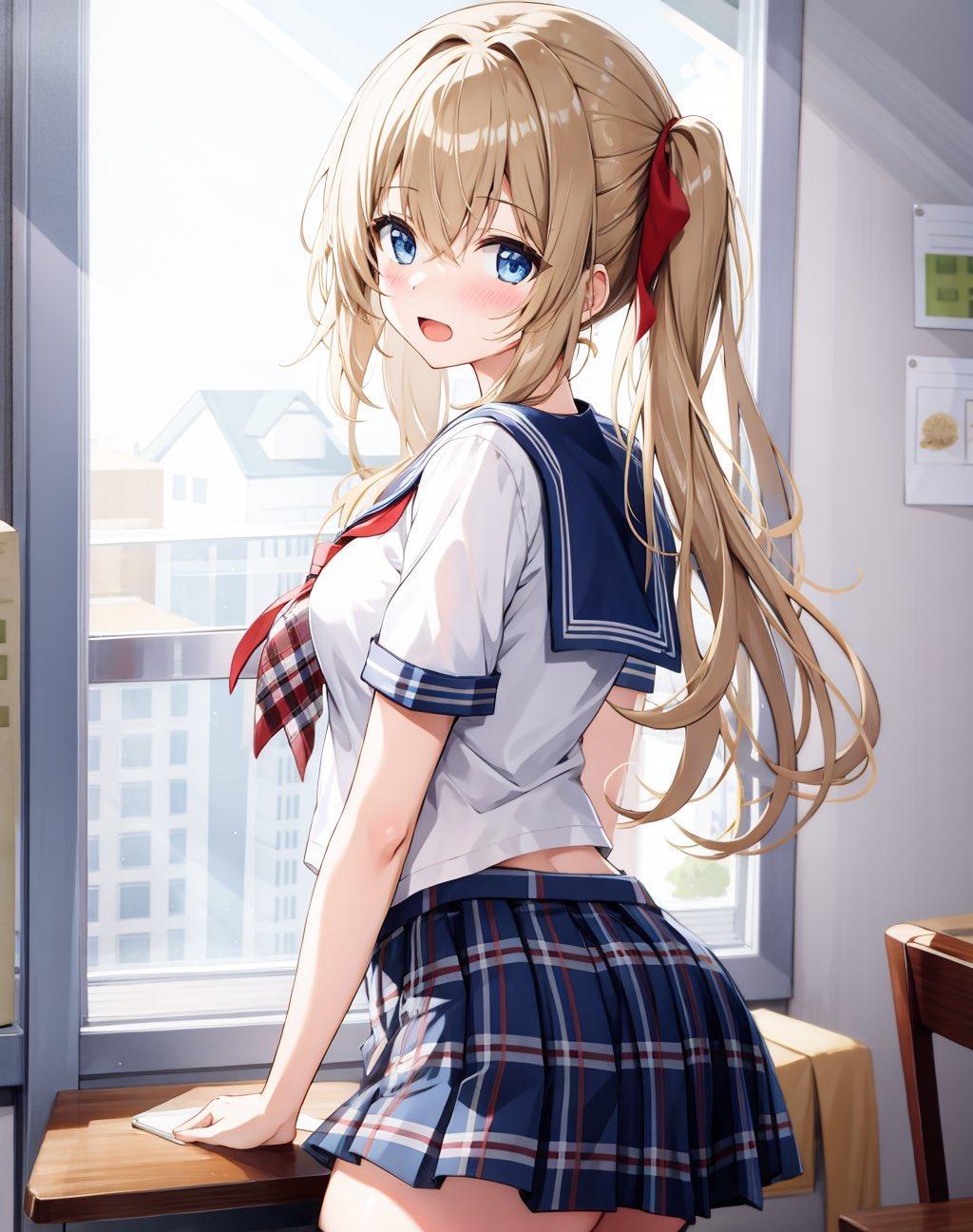 【セーラー服】まだまだ暑いね …