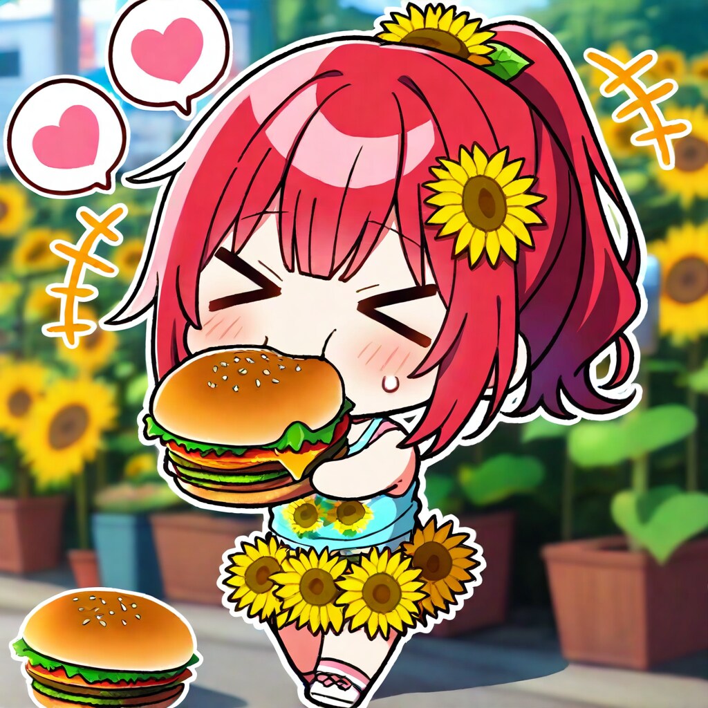 🌻と🍔と赤髪ちゃん