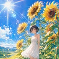 ひまわり畑で会いましょう 🌻 ふぞろいサイズのひまわりポスト 3枚目