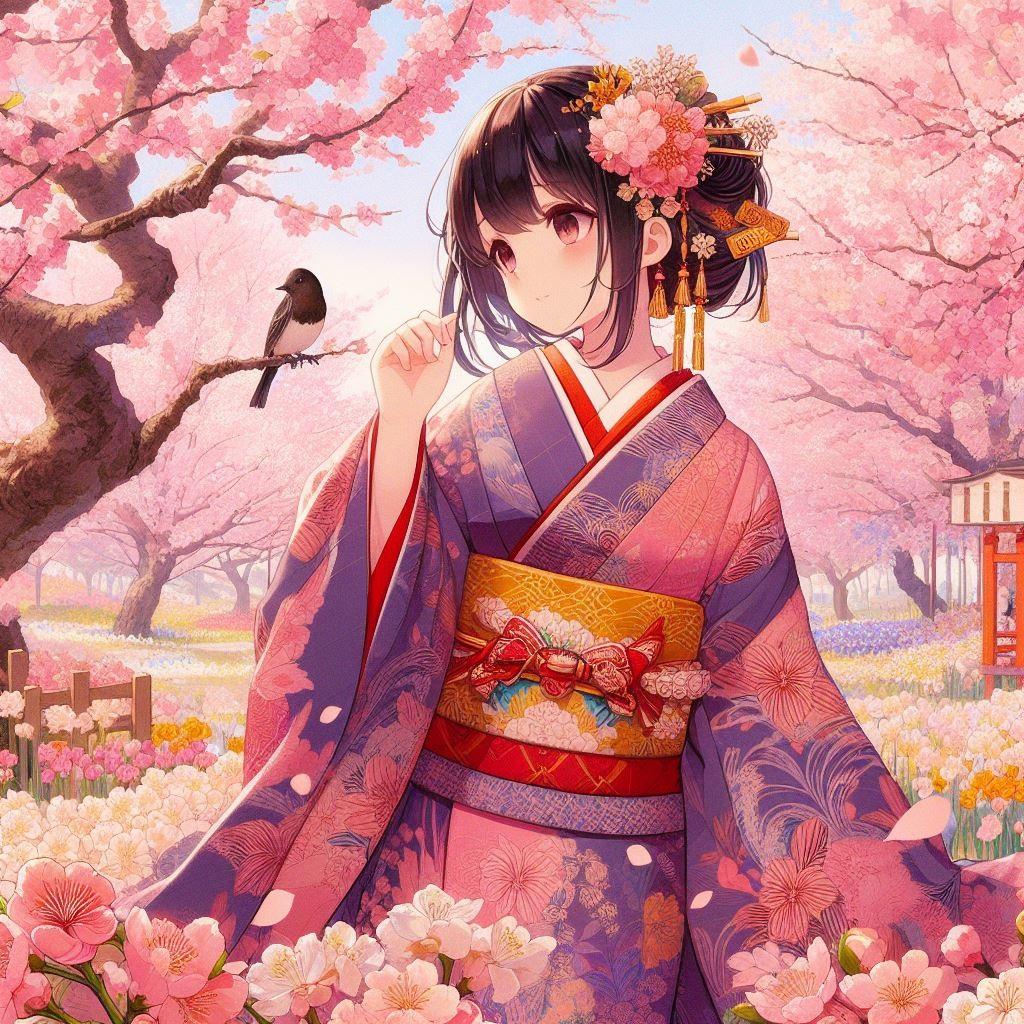 如月／梅に鶯