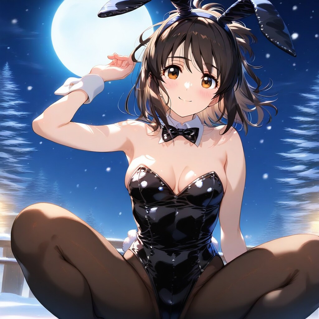 バニー三葉さんと雪