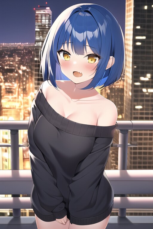 肩だしセーター