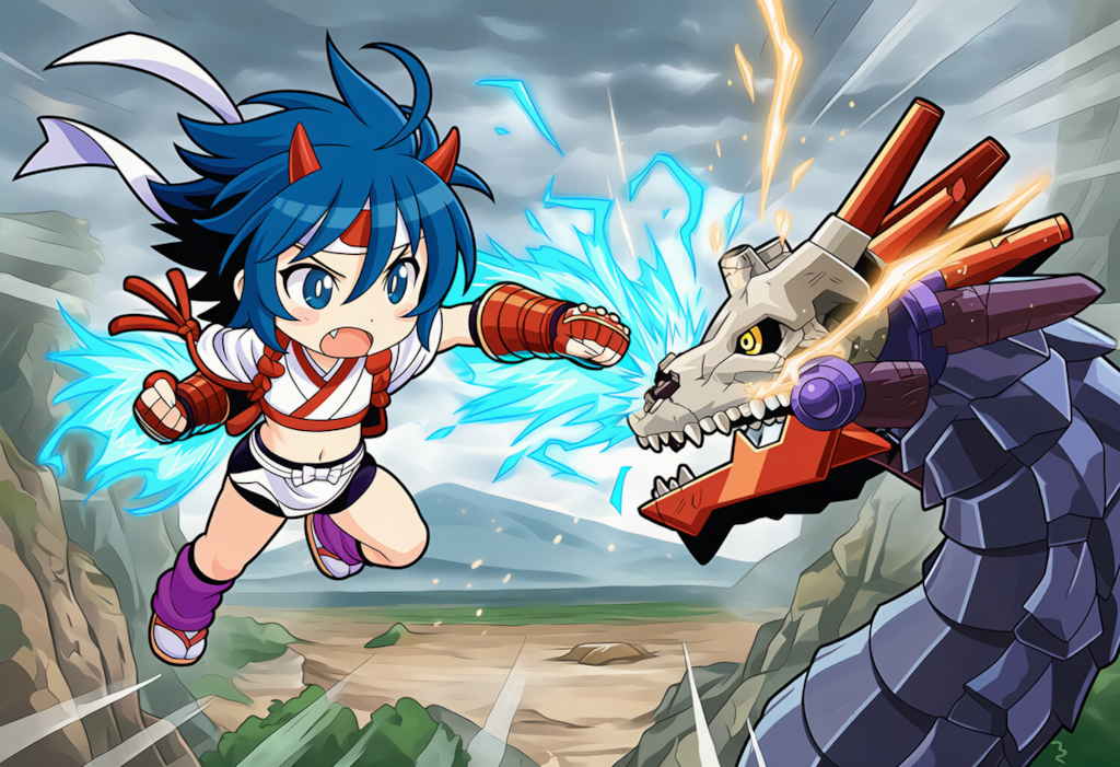 ちび天満vsドラゴン