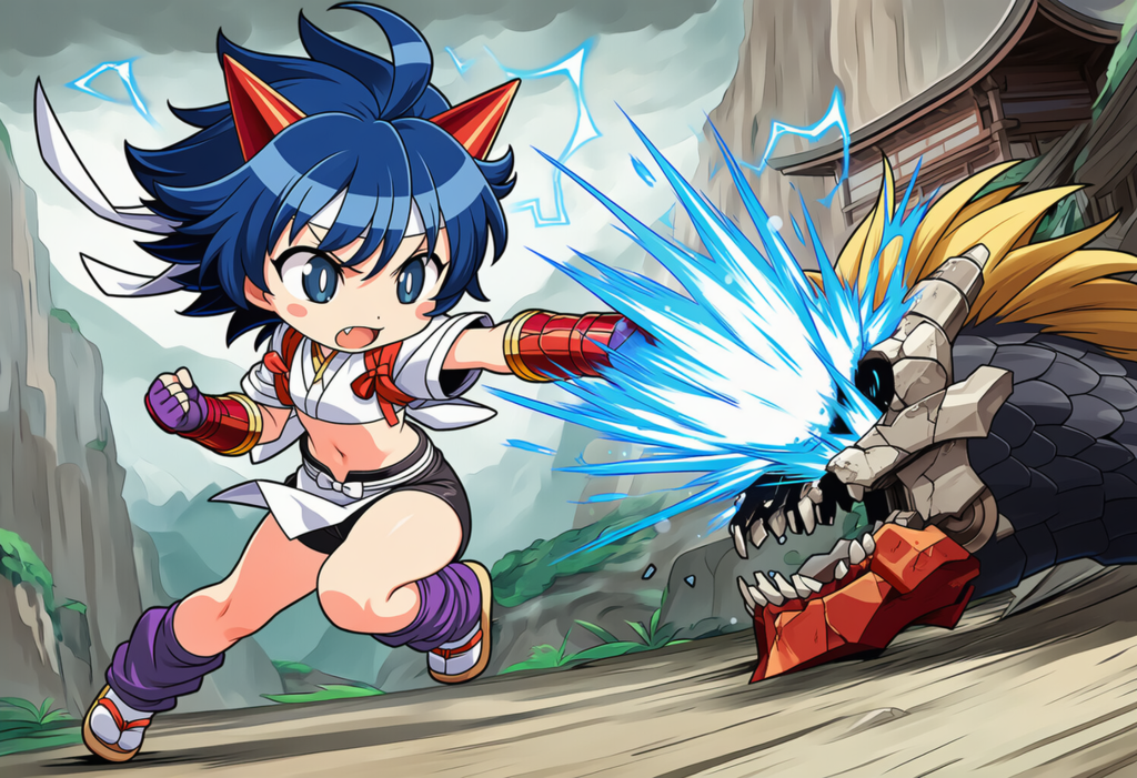 ちび天満vsドラゴン