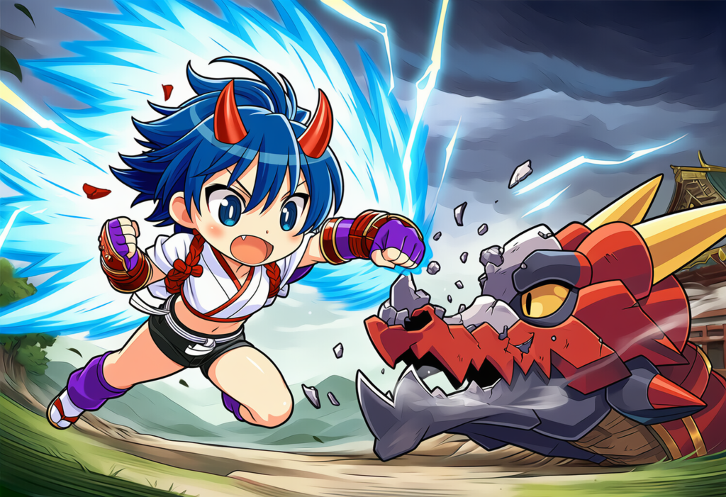 ちび天満vsドラゴン