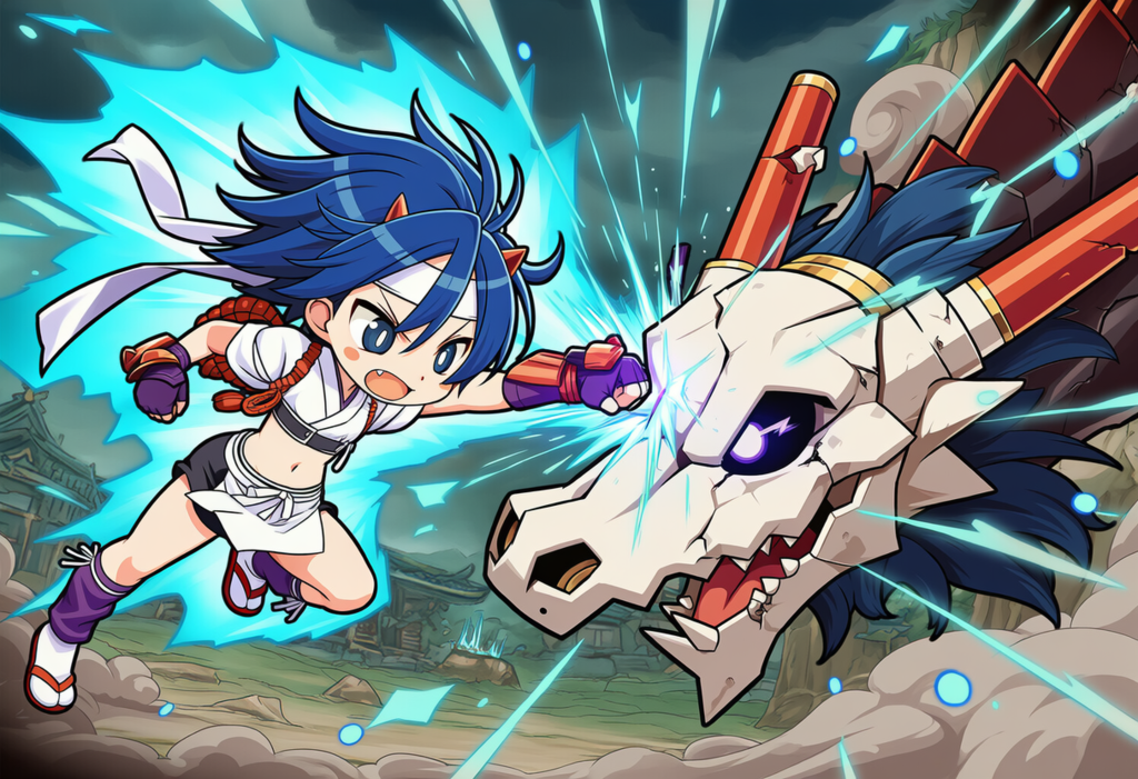 ちび天満vsドラゴン