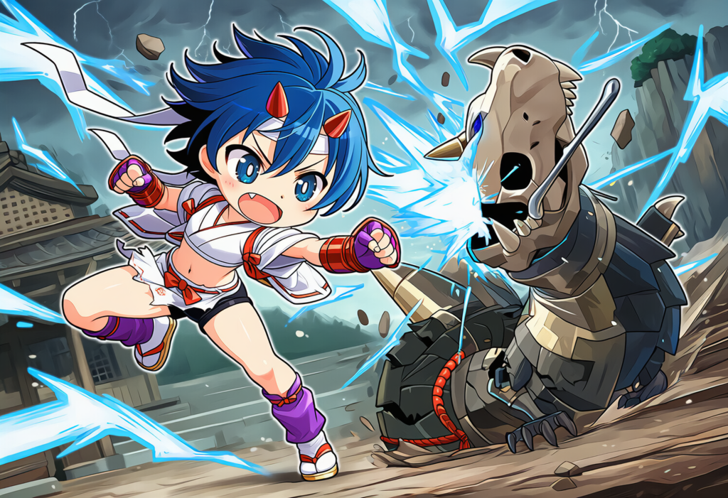 ちび天満vsドラゴン