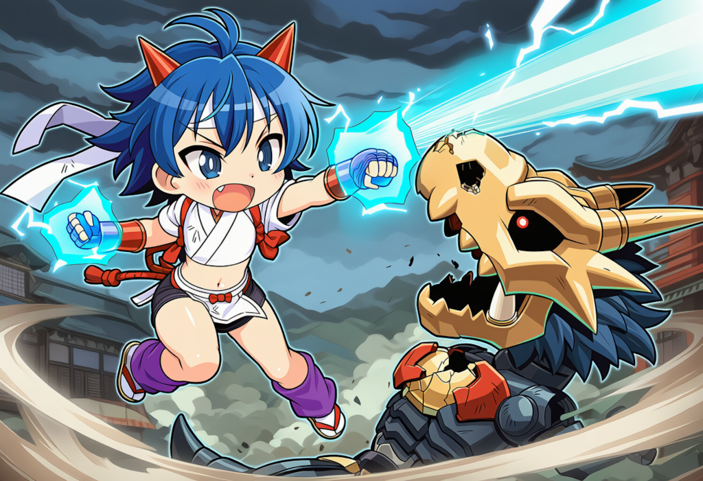 ちび天満vsドラゴン