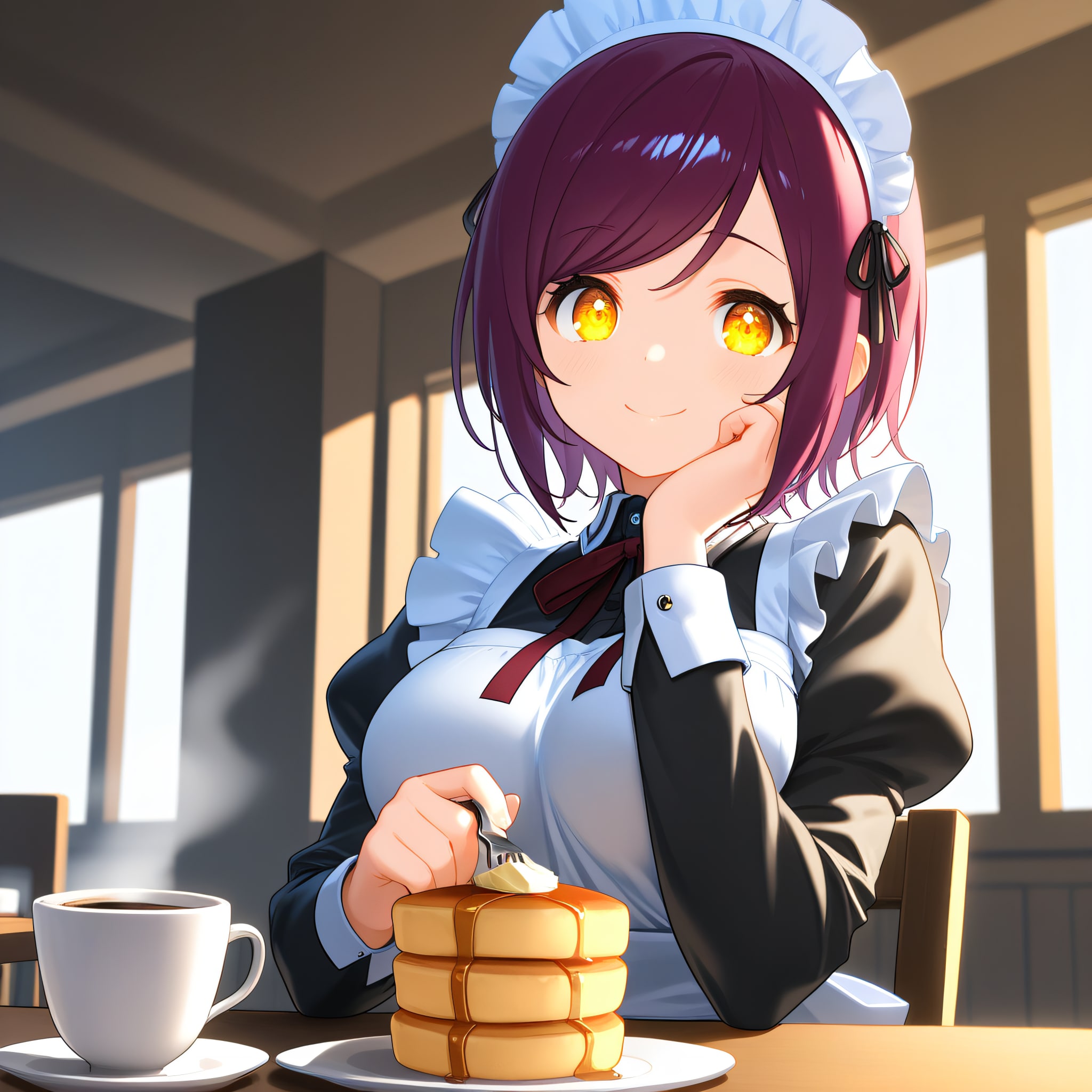 こんにちは（挨拶メイドの芽衣ちゃん） | の人気AIイラスト・グラビア