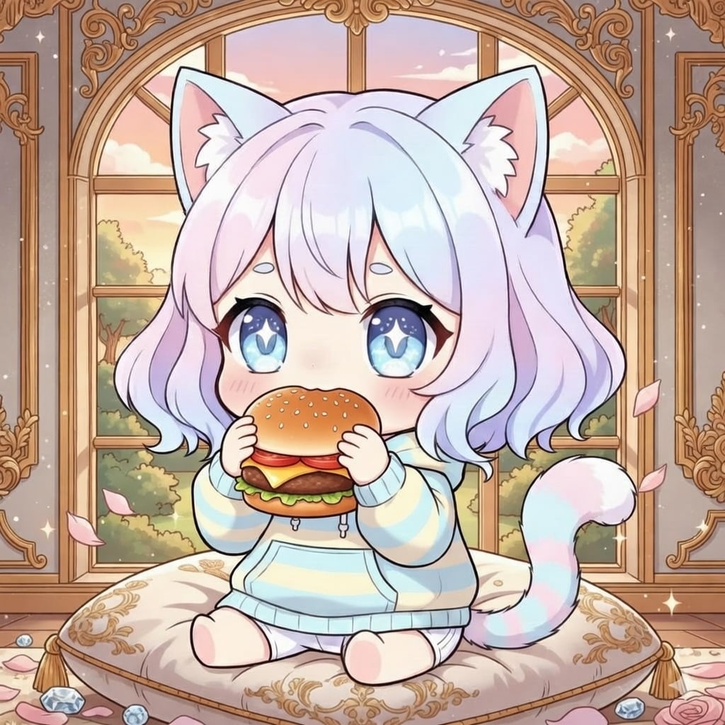 ご飯はハンバーガー