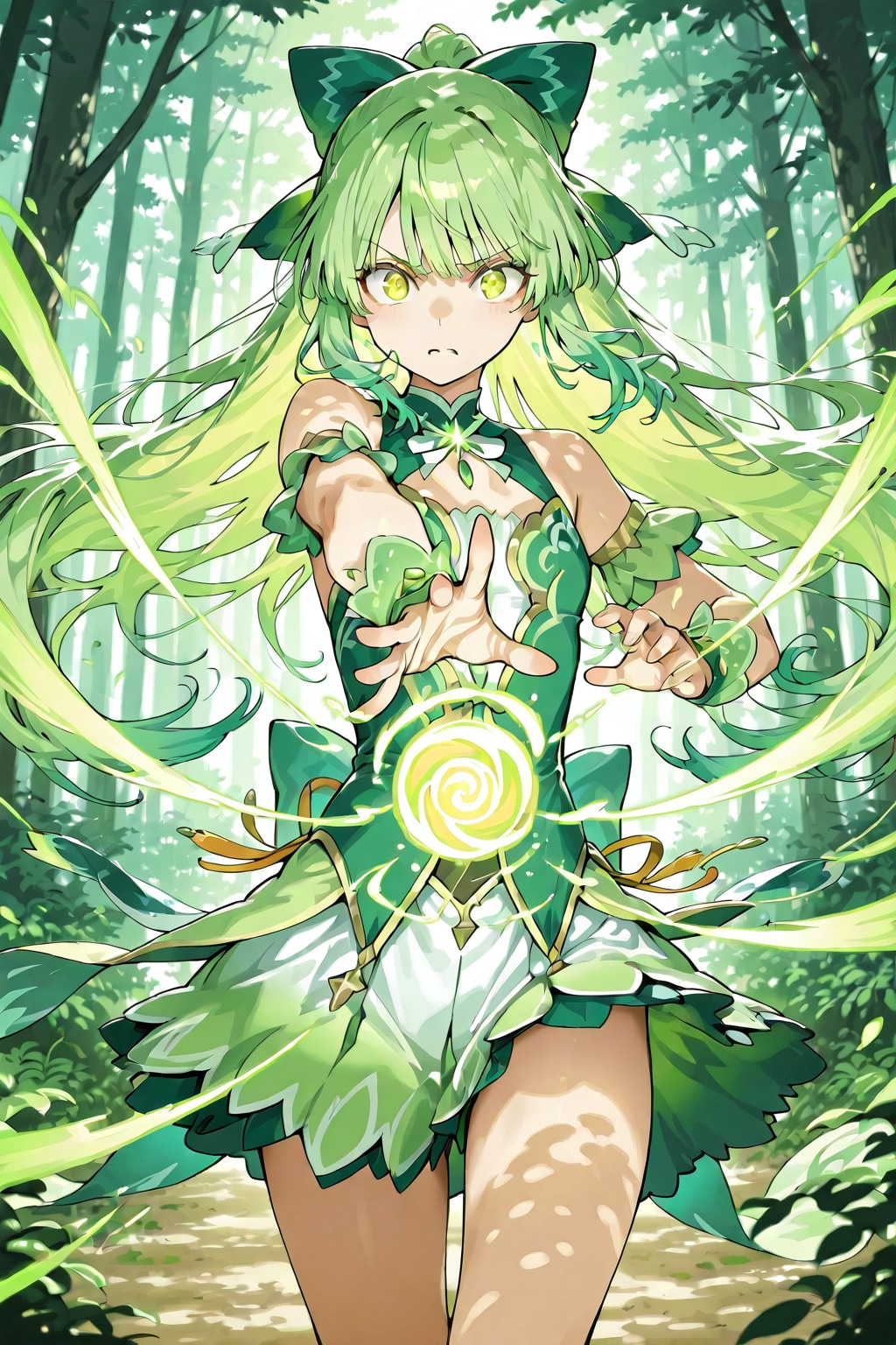 風と緑の守護者な魔法少女 | の人気AIイラスト・グラビア