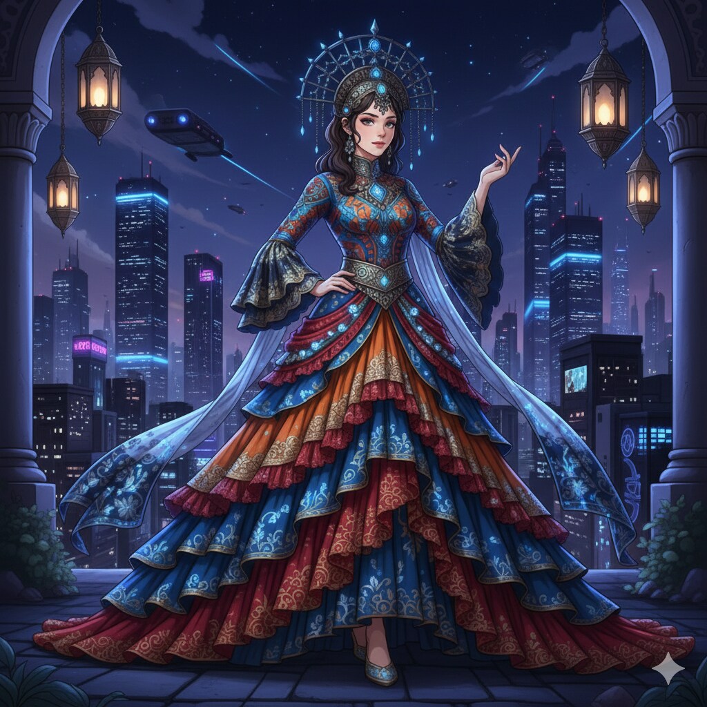 現代的民族衣装 | の人気AIイラスト・グラビア