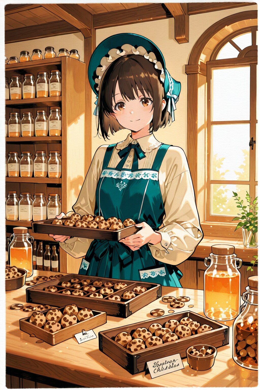 菓子店の店員さん