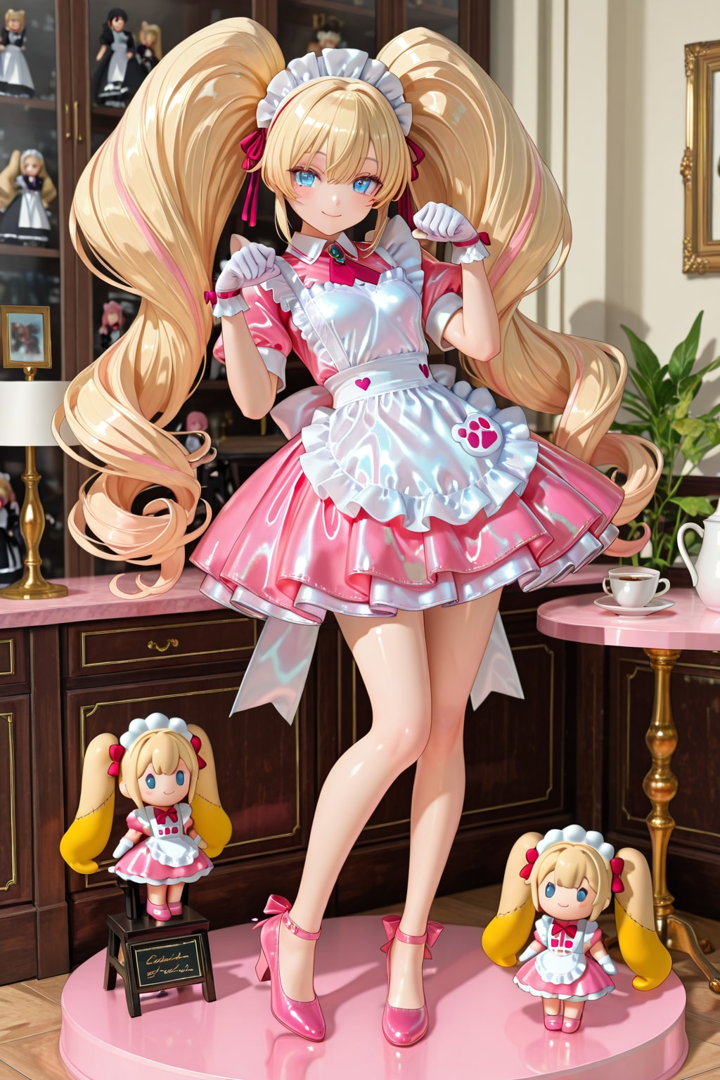 艶々メイドフィギュア　金髪ツインテール
