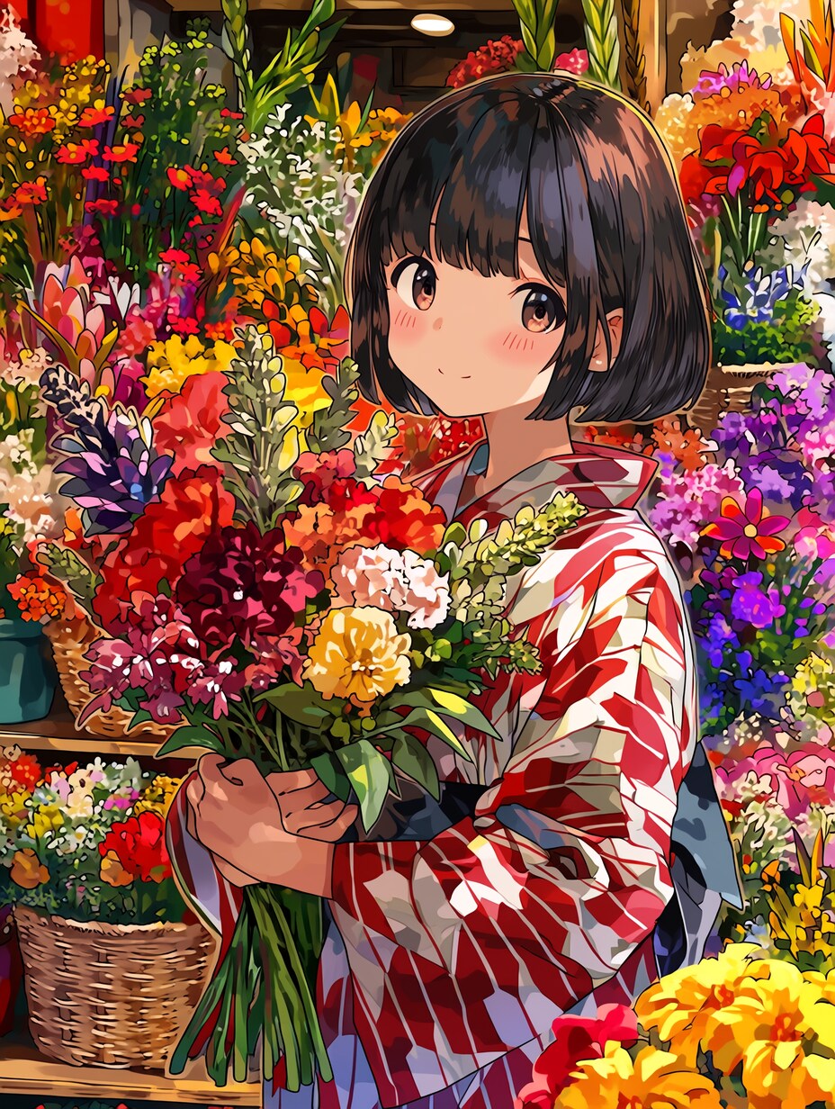 大正時代の花屋 | の人気AIイラスト・グラビア