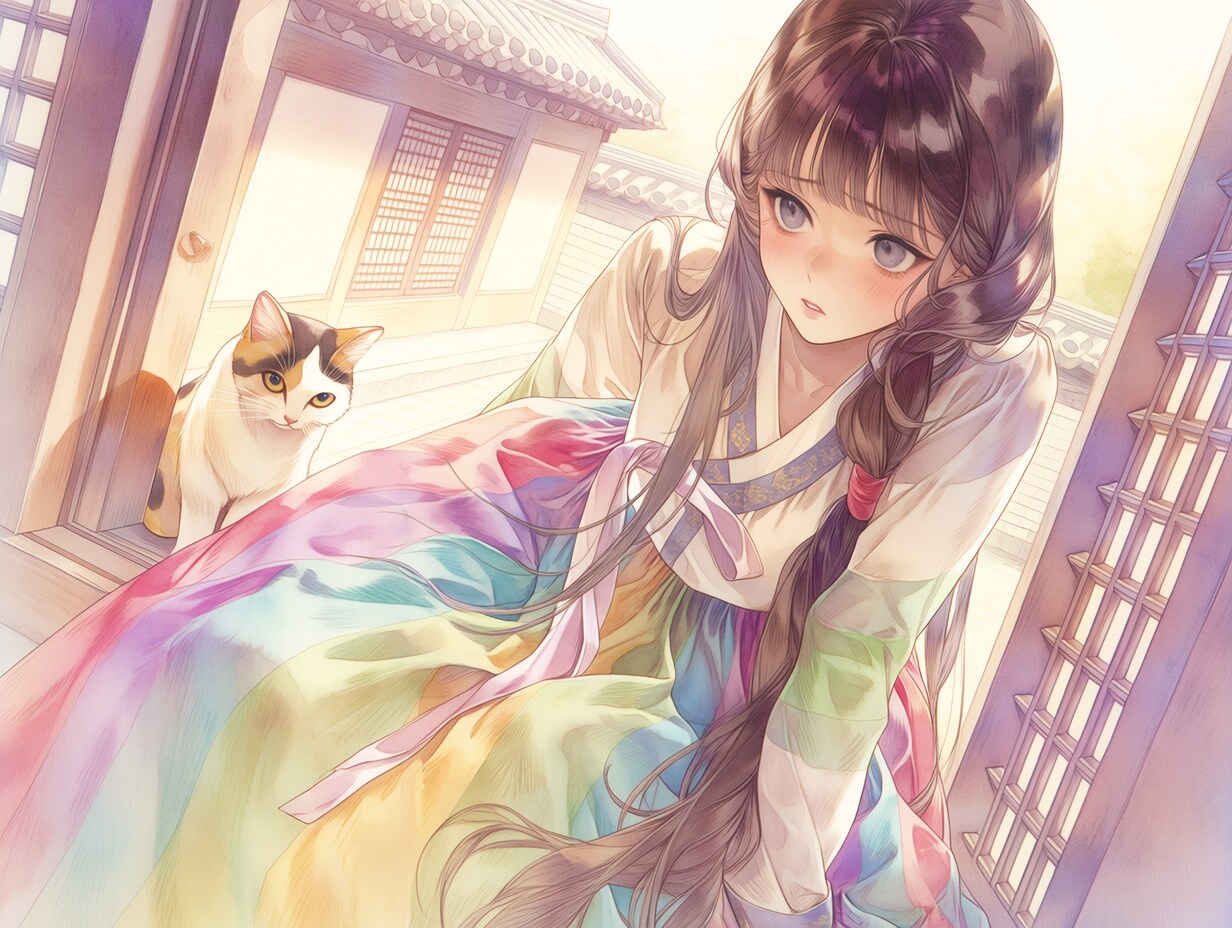 韓服少女と三毛殿（３）niji7