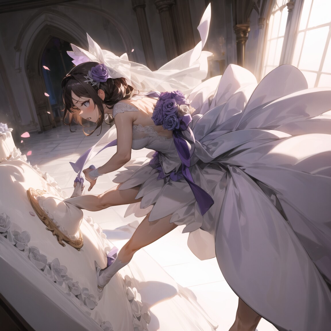 ウェディングケーキから足が抜けない I Can't Get My Feet Off the Wedding Cake.