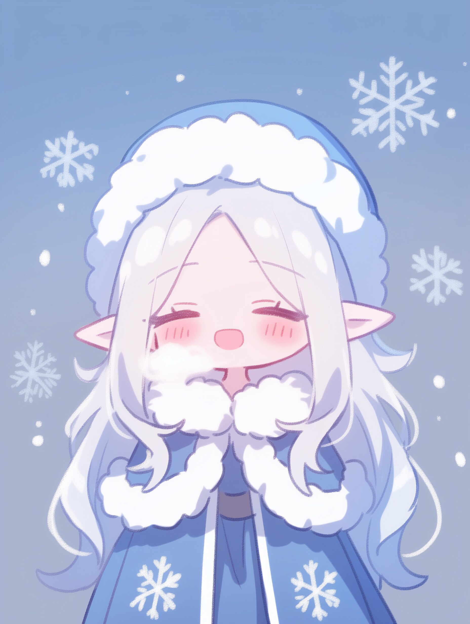 冬のエルフちゃん | の人気AIイラスト・グラビア