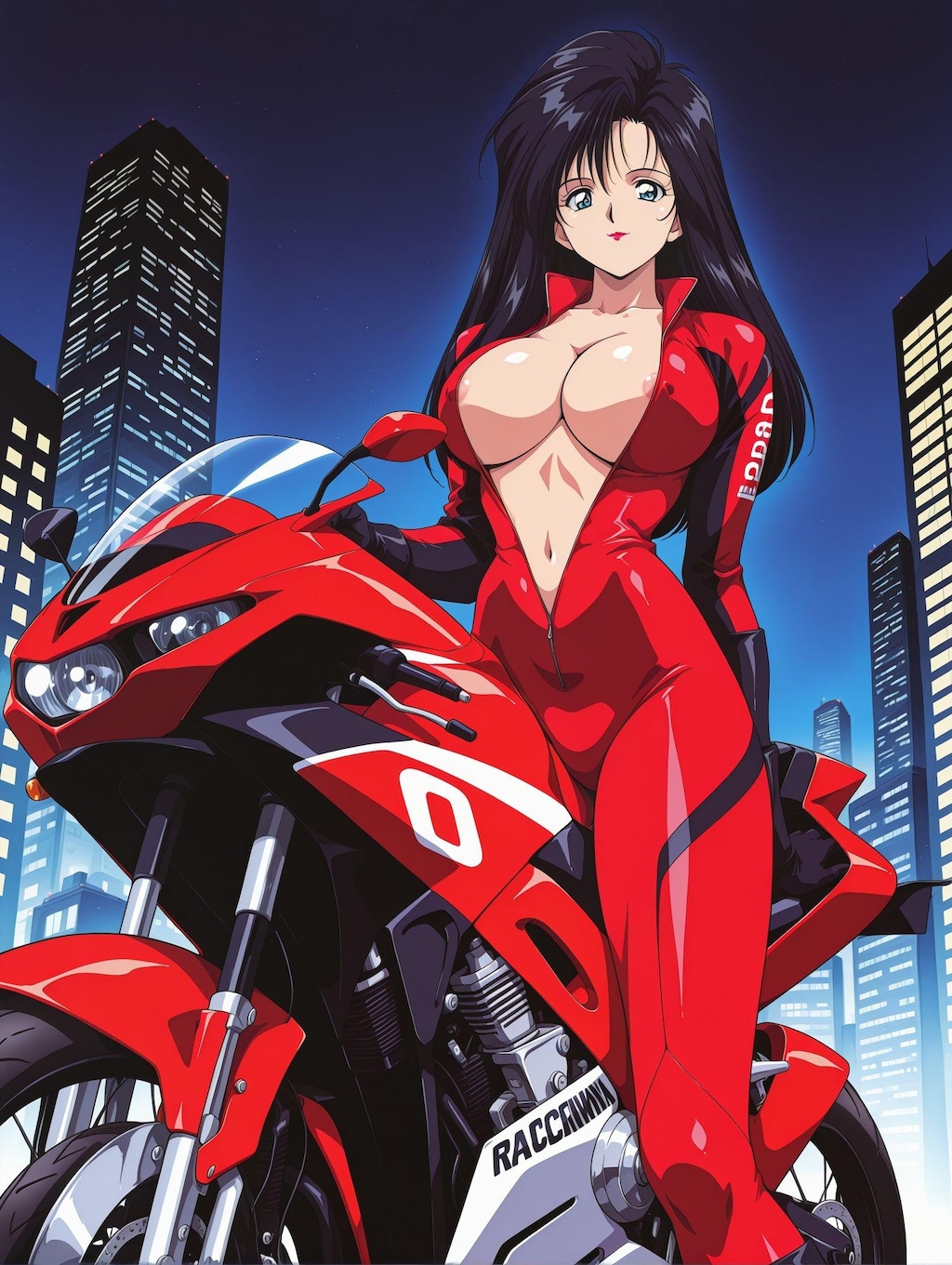 大綾真理×ライダースーツ