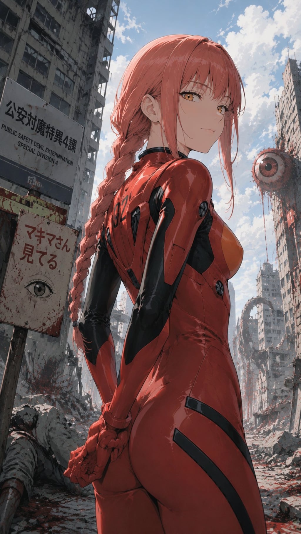 文明崩壊後のプラグスーツマキマさん