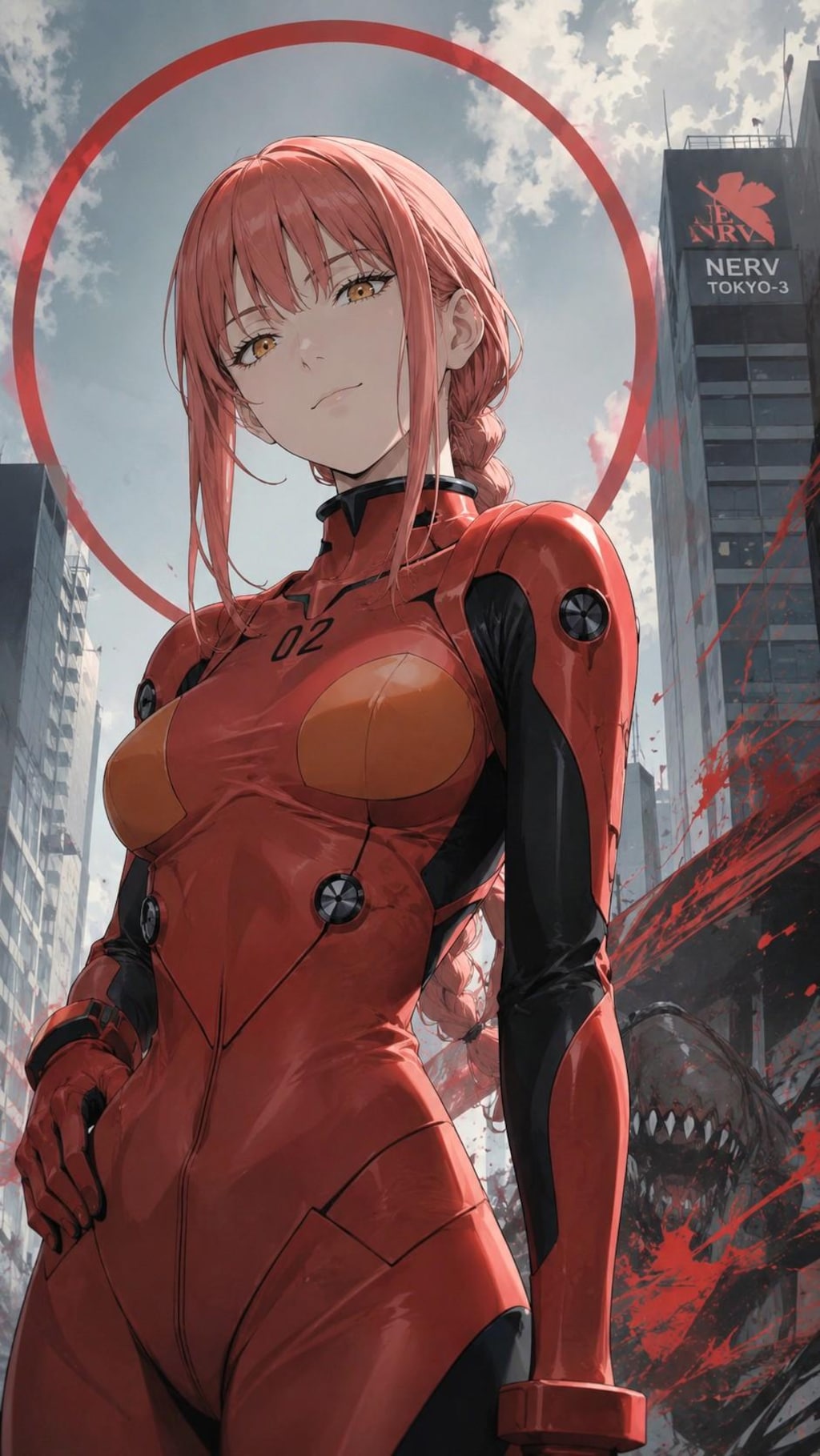 文明崩壊後のプラグスーツマキマさん