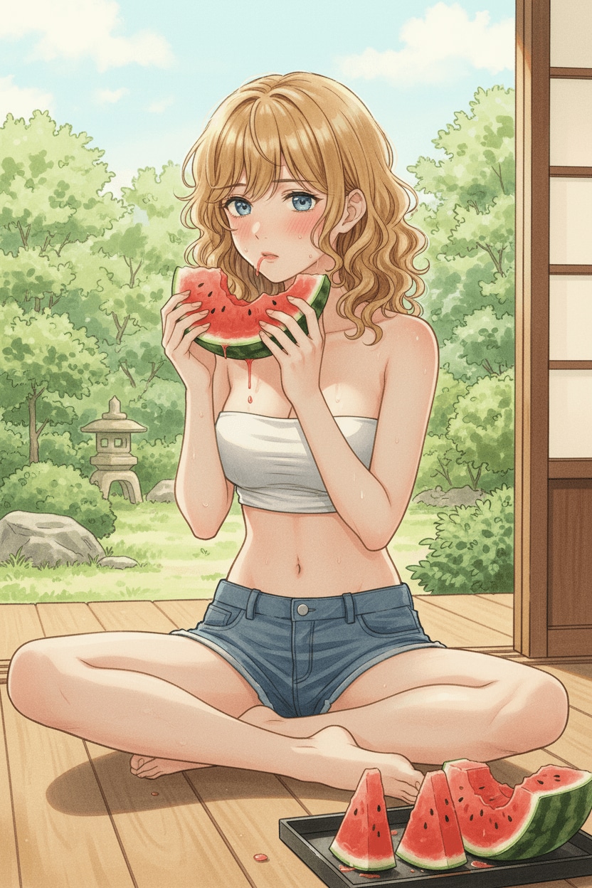 夏の金髪美人さん | の人気AIイラスト・グラビア
