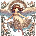 アールヌーヴォー風の天使 2枚目