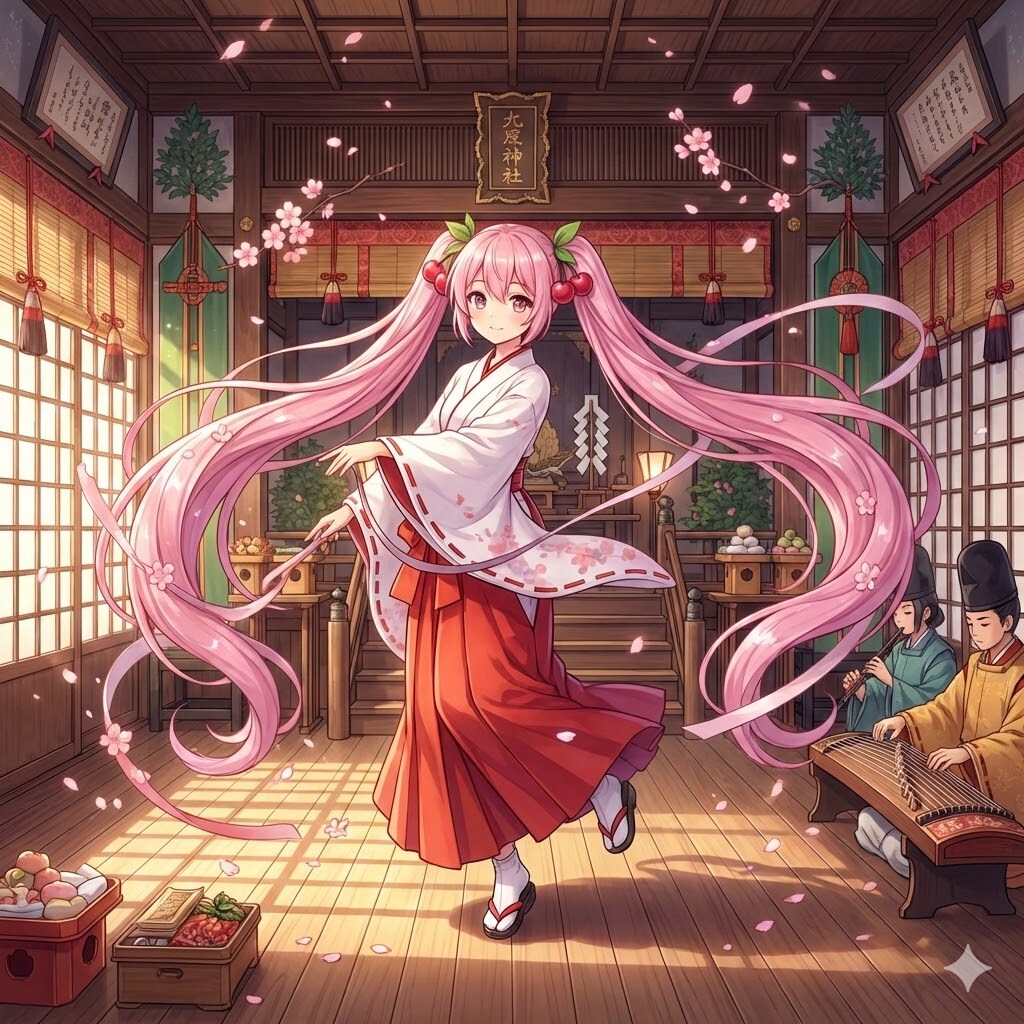 桜ミクさんの神楽舞い