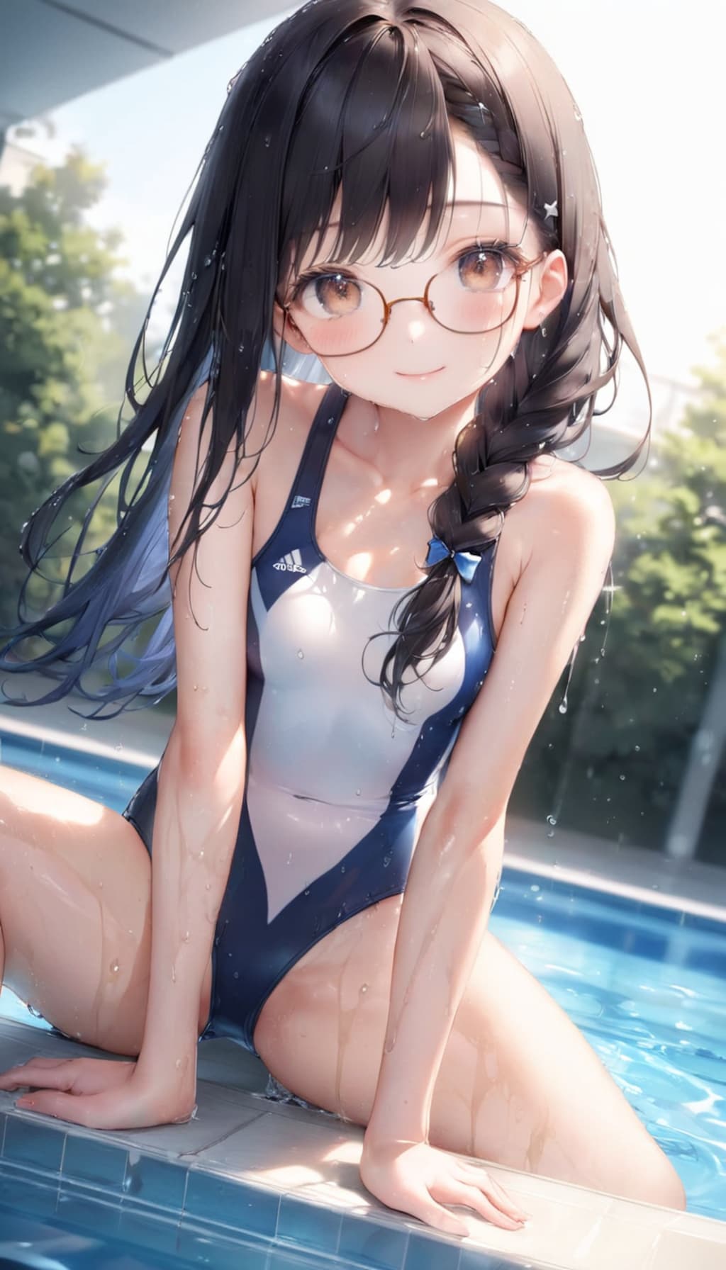 小夜のスク水