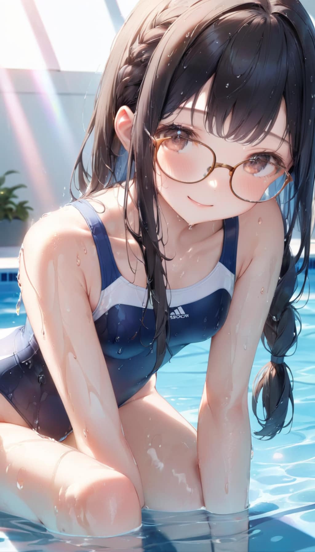 小夜のスク水