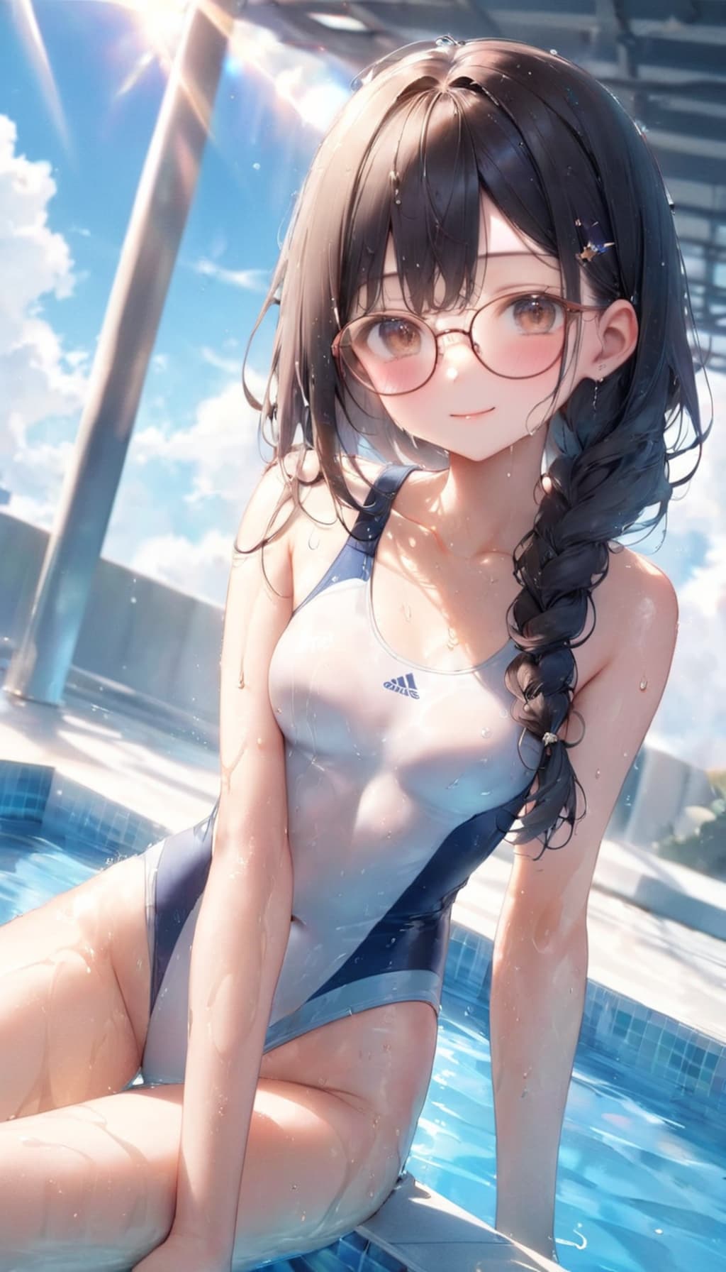 小夜のスク水